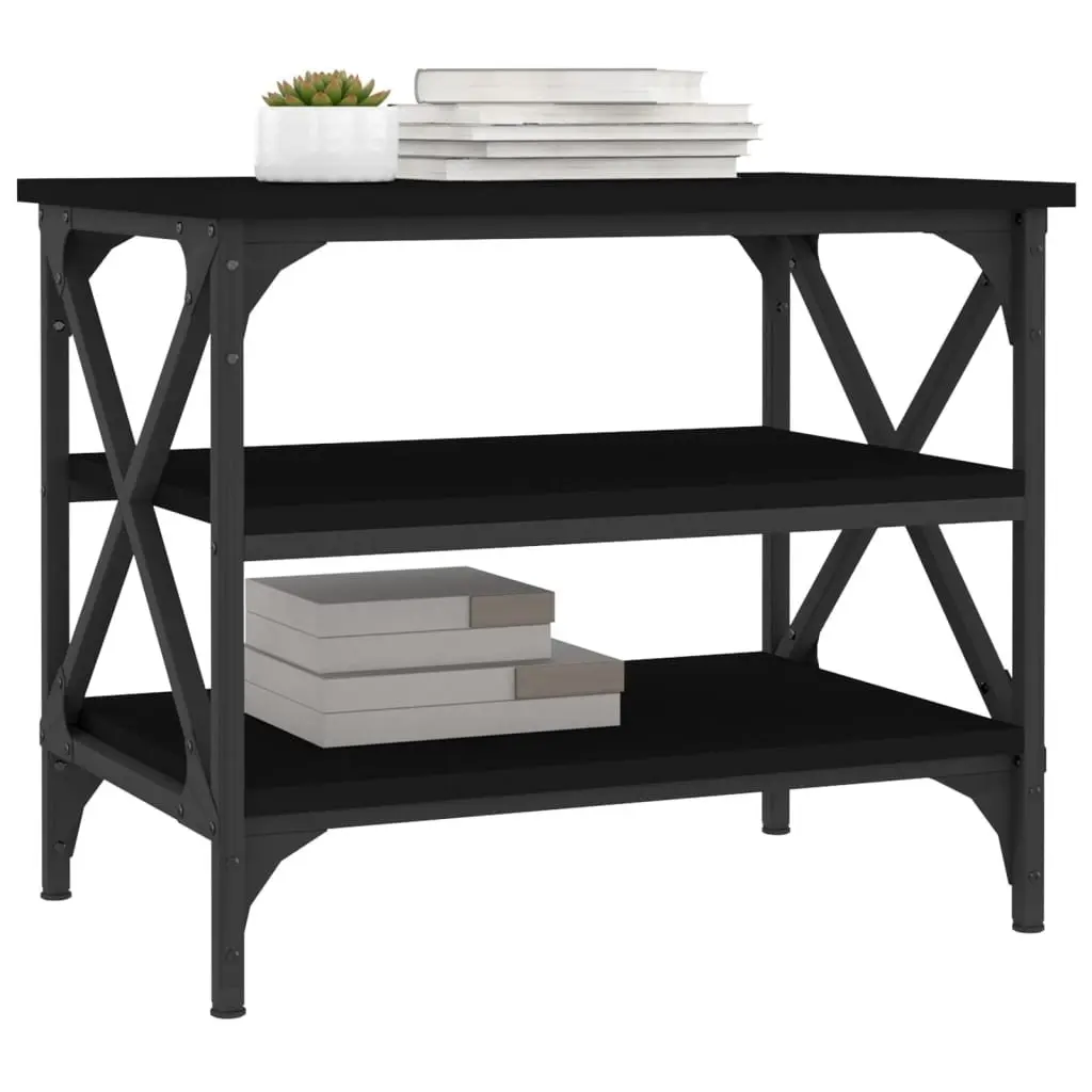 Black Side Table 55x38x45cm for Storage