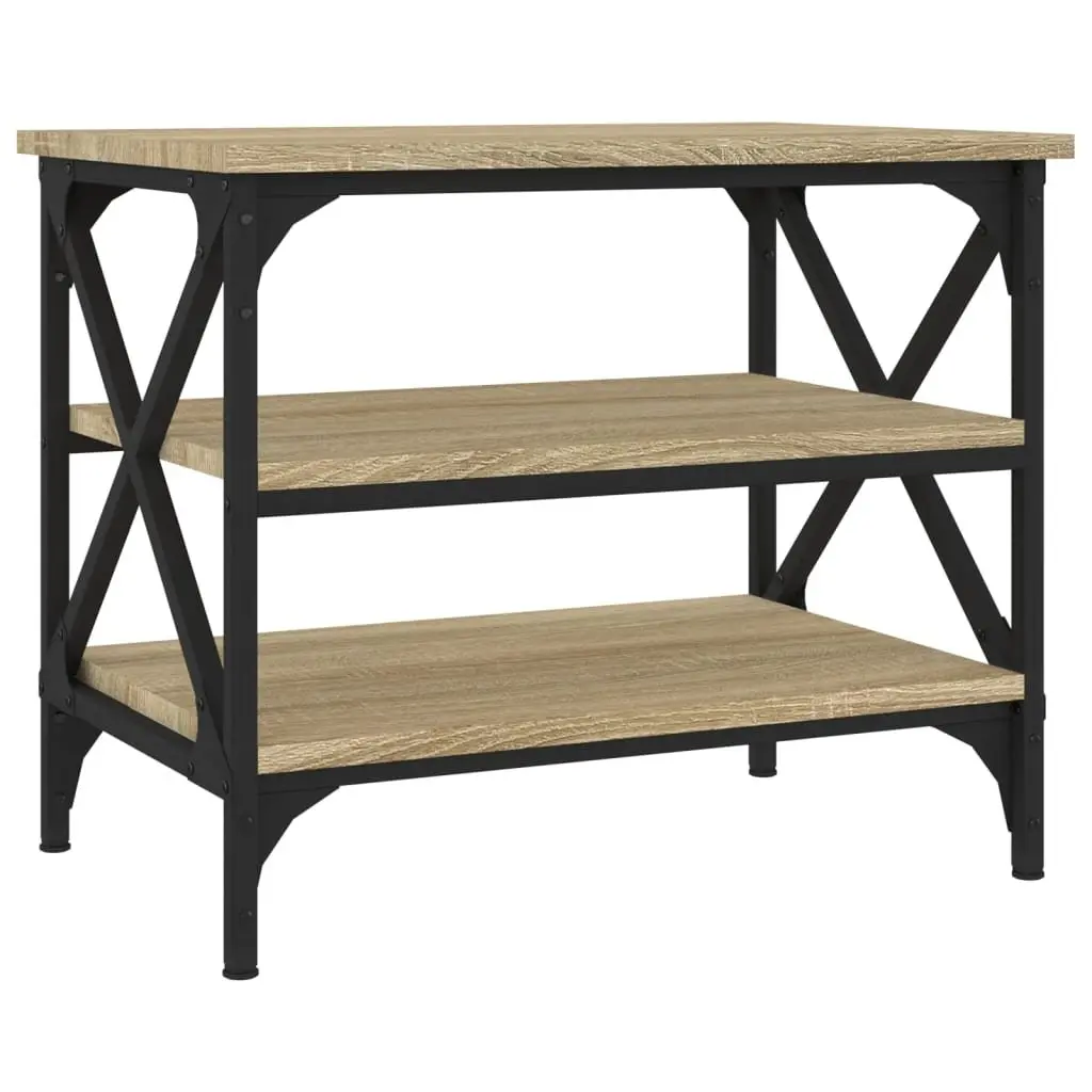 Brown Engineered Wood Side Table for Living Spaces