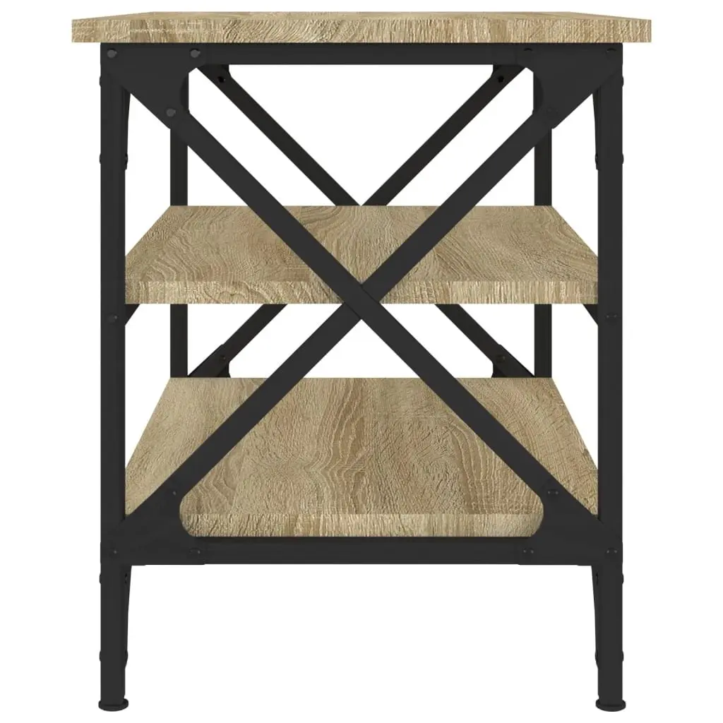 Brown Engineered Wood Side Table for Living Spaces