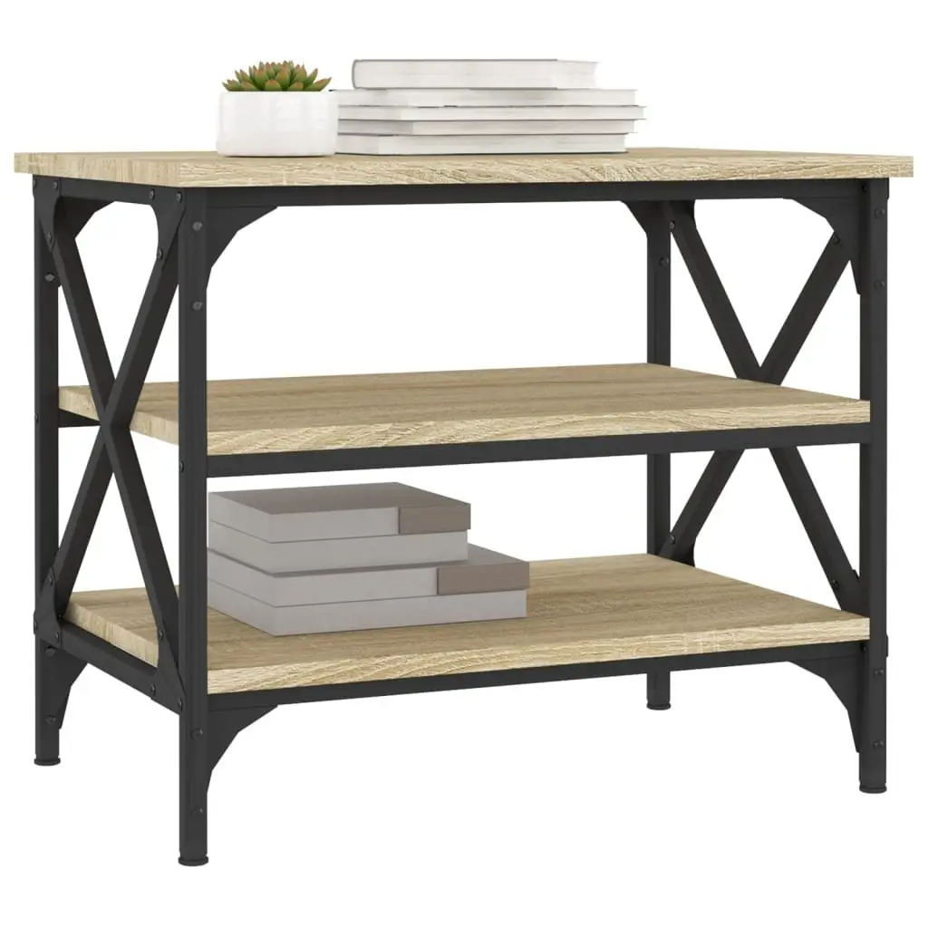 Brown Engineered Wood Side Table for Living Spaces