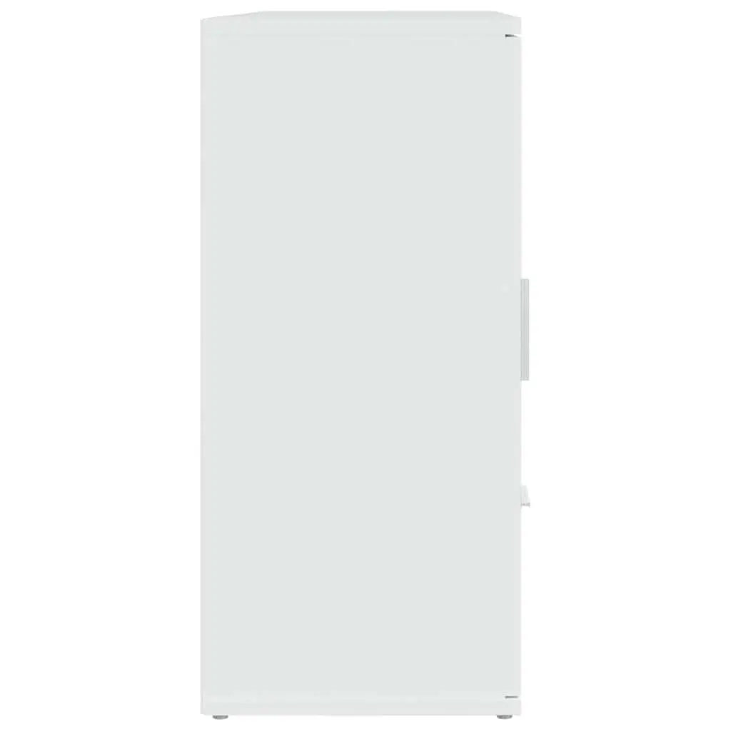 White Engineered Wood Sideboard Storage Cabinet 91x29.5x65cm