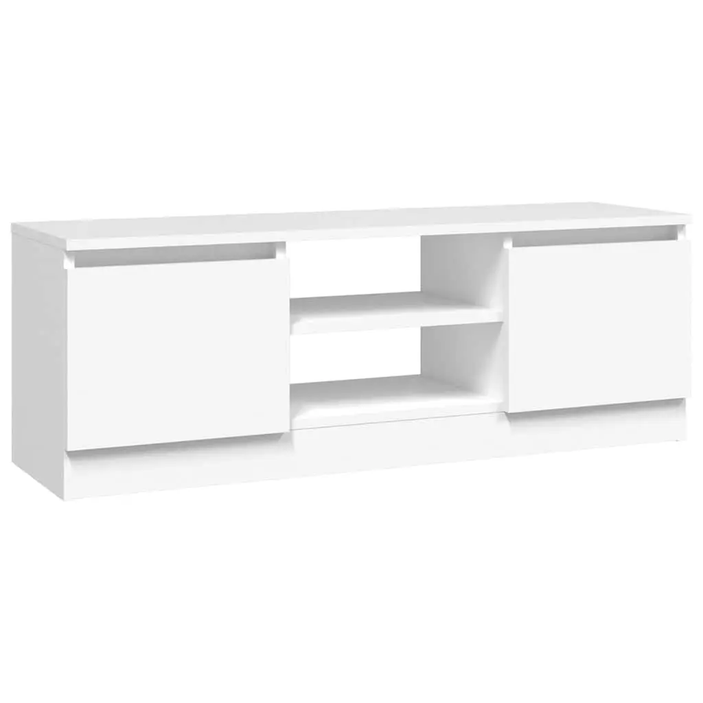 White TV Cabinet with Door for Organized Storage