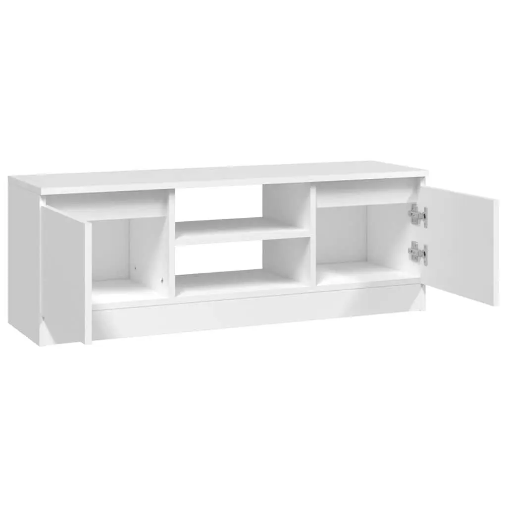White TV Cabinet with Door for Organized Storage