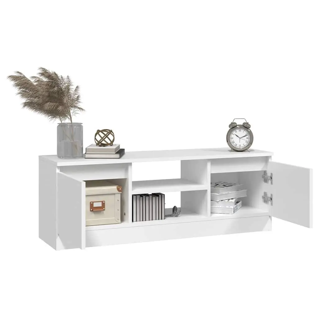 White TV Cabinet with Door for Organized Storage