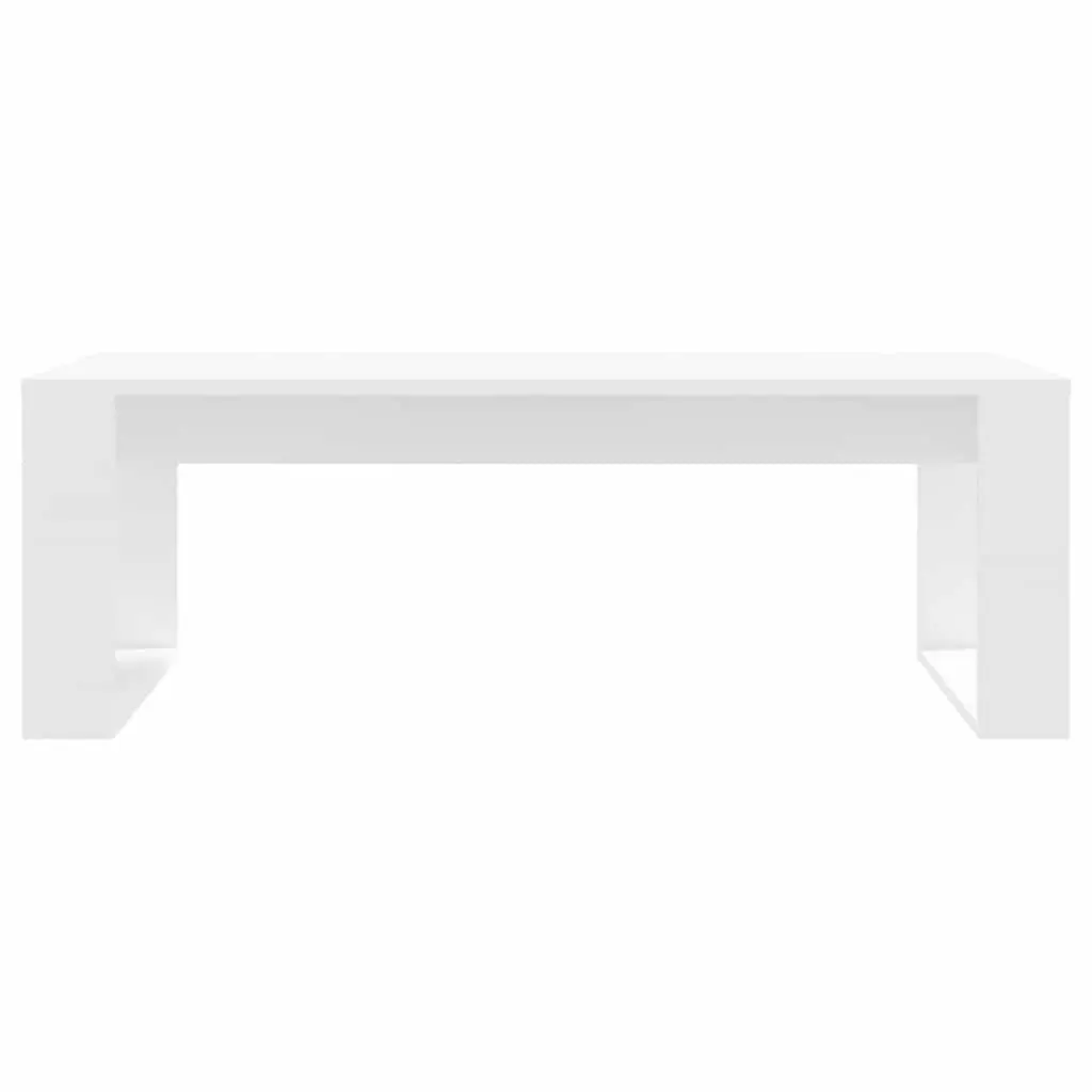 White Modern Coffee Table with Durable Engineered Wood