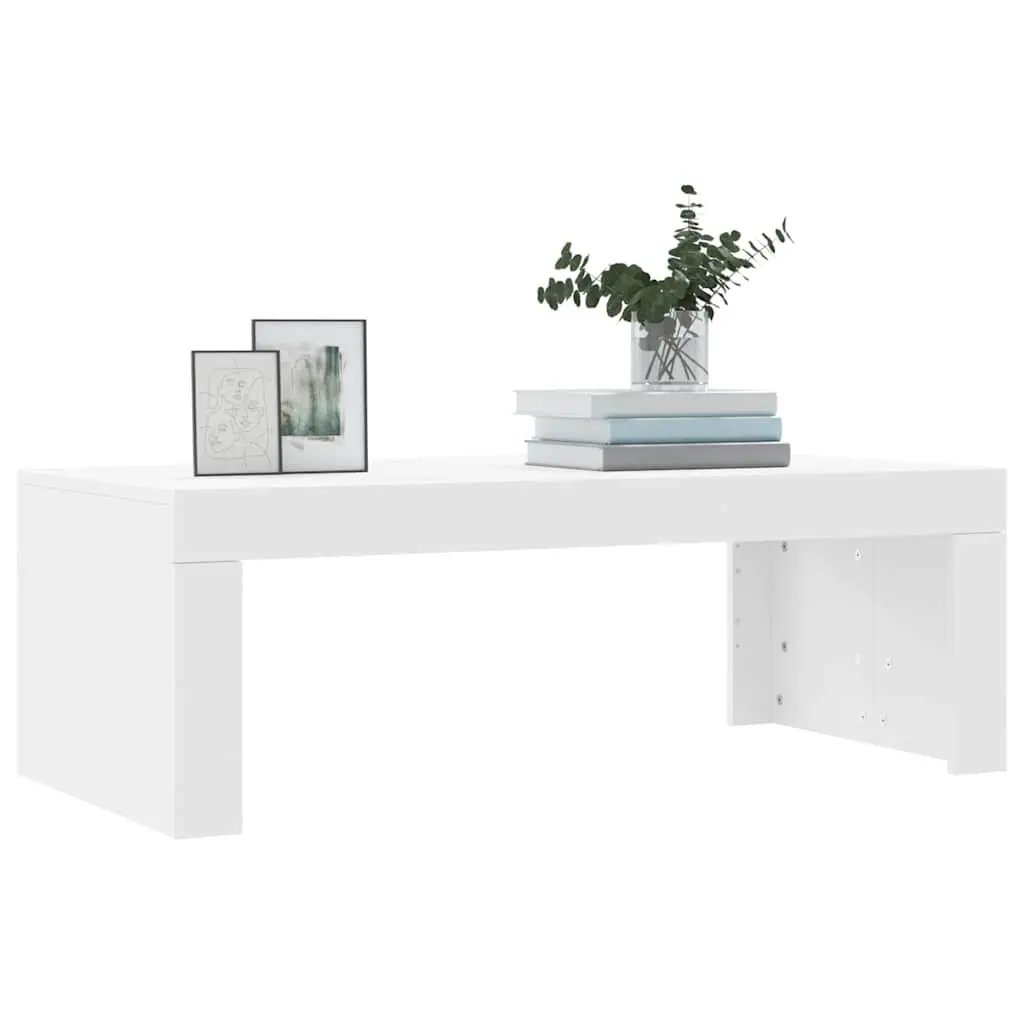 Coffee Table Engineered Wood 102x50x36 cm White