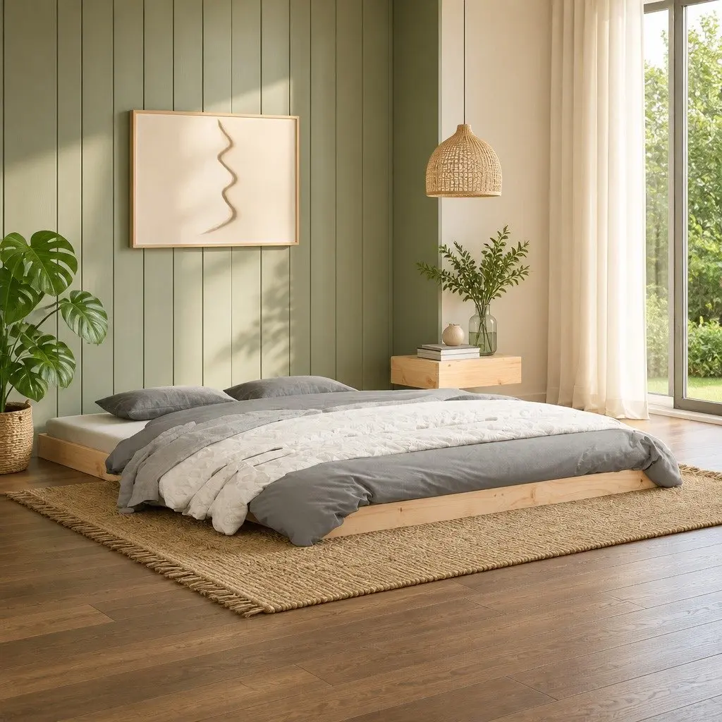 Solid Pine Wood Bed Frame 150x200 cm for Sturdy Support
