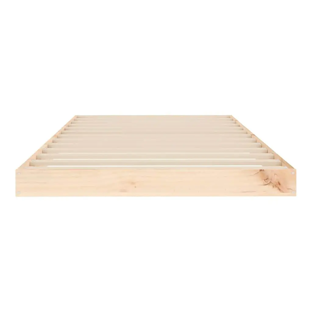 Solid Wood Pine Bed Frame 90x190 cm in Brown