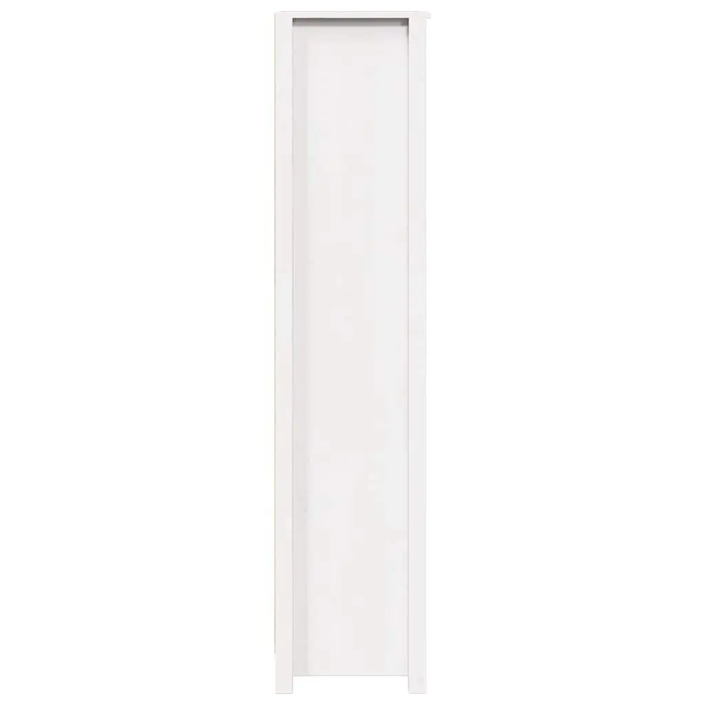 Solid Pine Wood White Highboard Storage Cabinet
