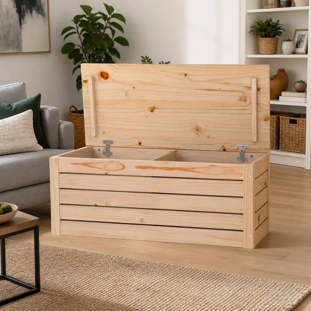 Solid Wood Storage Box for Home Organization