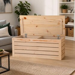 Durable Solid Wood Storage Box for Home Organization