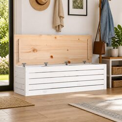Premium Solid Pine Wood Storage Box 109x36.5x33cm