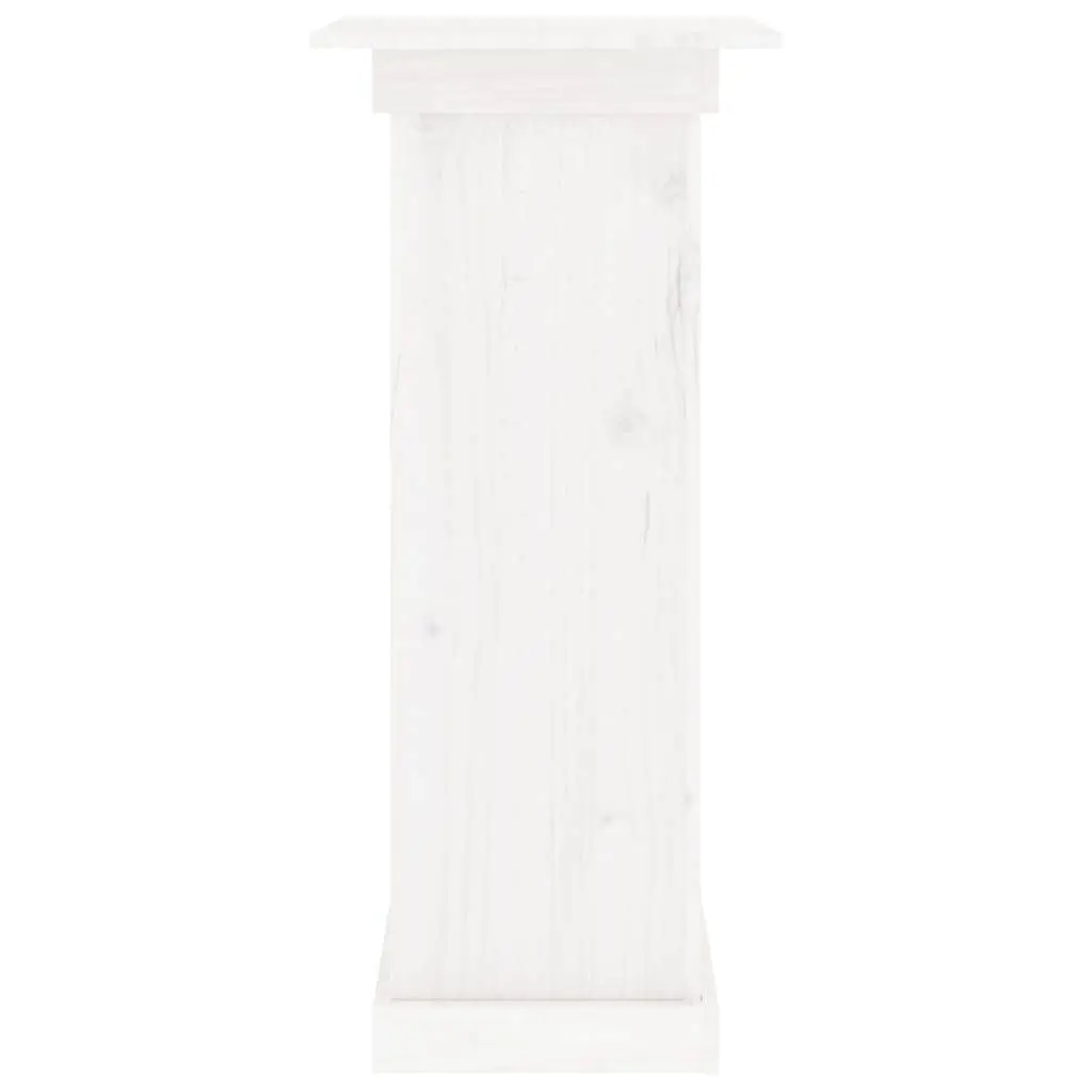 White Flower Stand 40x40x90cm Solid Pine Wood