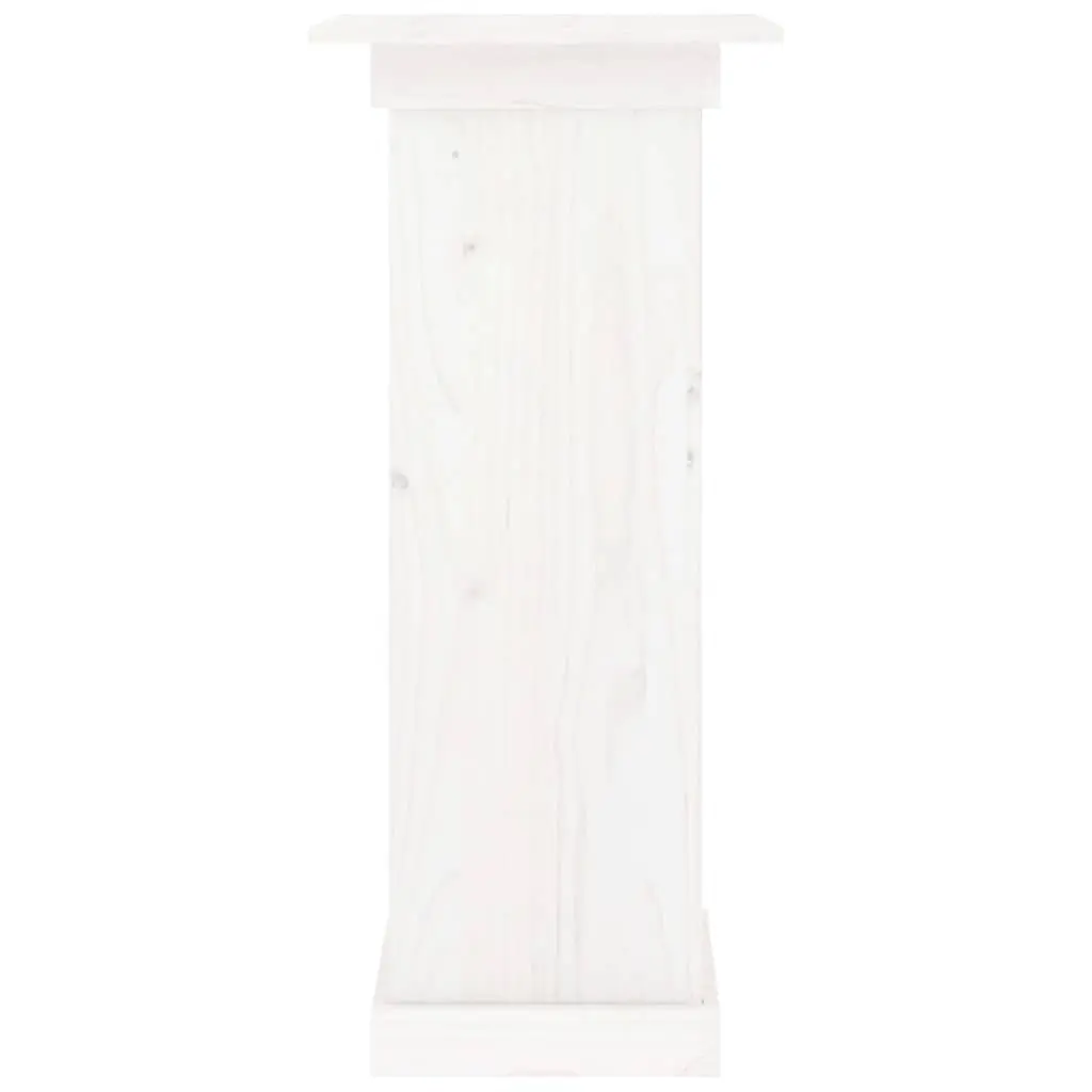 White Flower Stand 40x40x90cm Solid Pine Wood