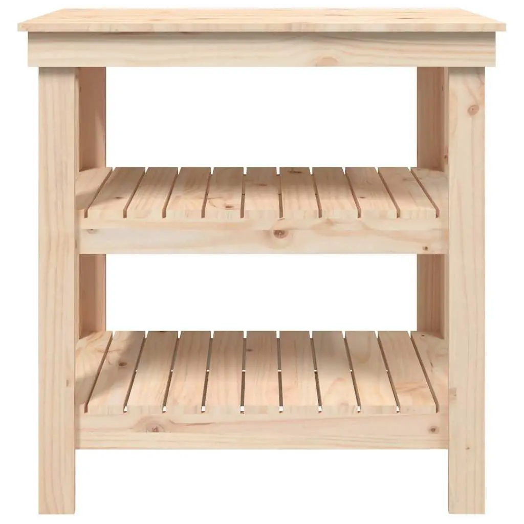 Work Bench Solid Pine Wood Brown 78.5 x 50 x 80 cm