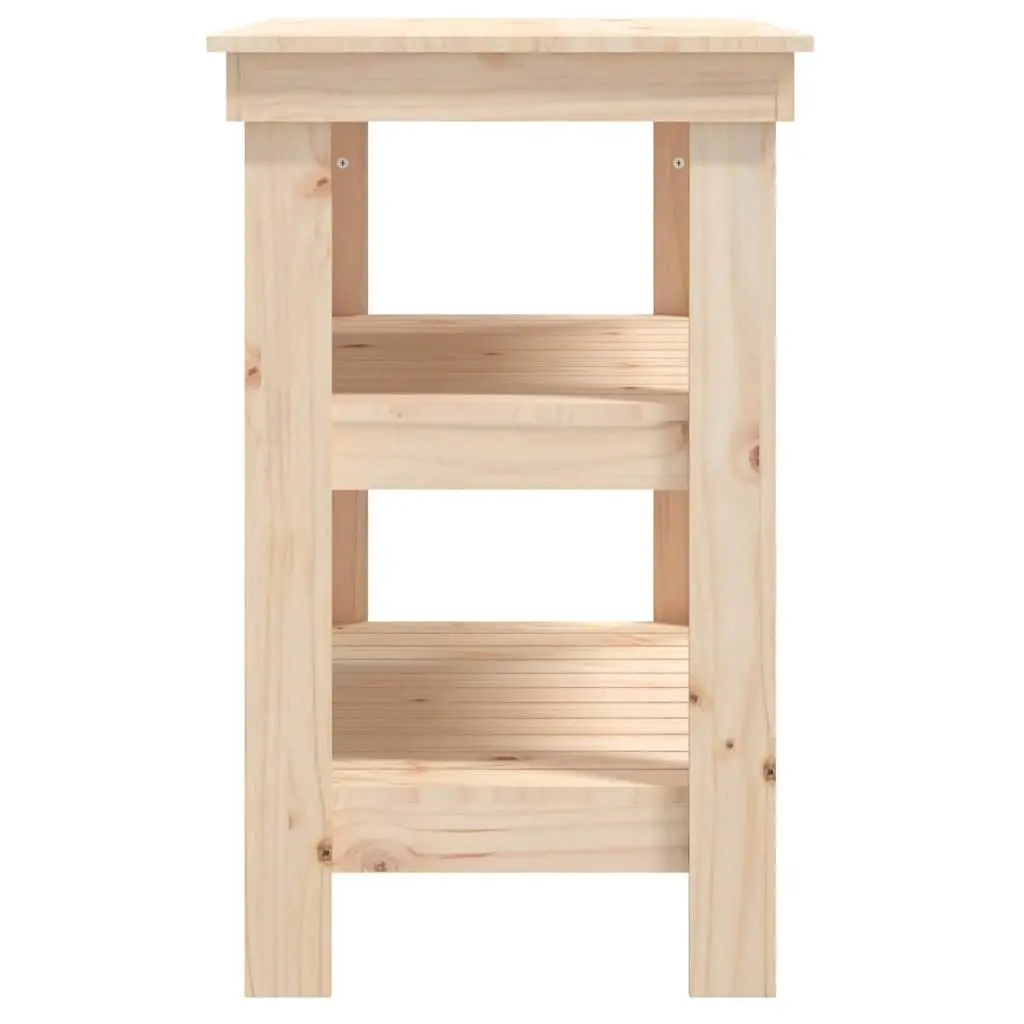Work Bench Solid Pine Wood Brown 78.5 x 50 x 80 cm