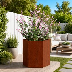 Durable Corten Steel Planter Box for Garden and Patio