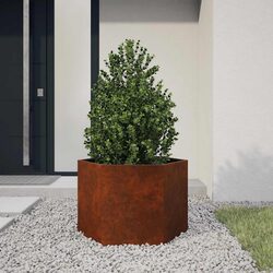 Durable Corten Steel Garden Planter 60x60x45cm