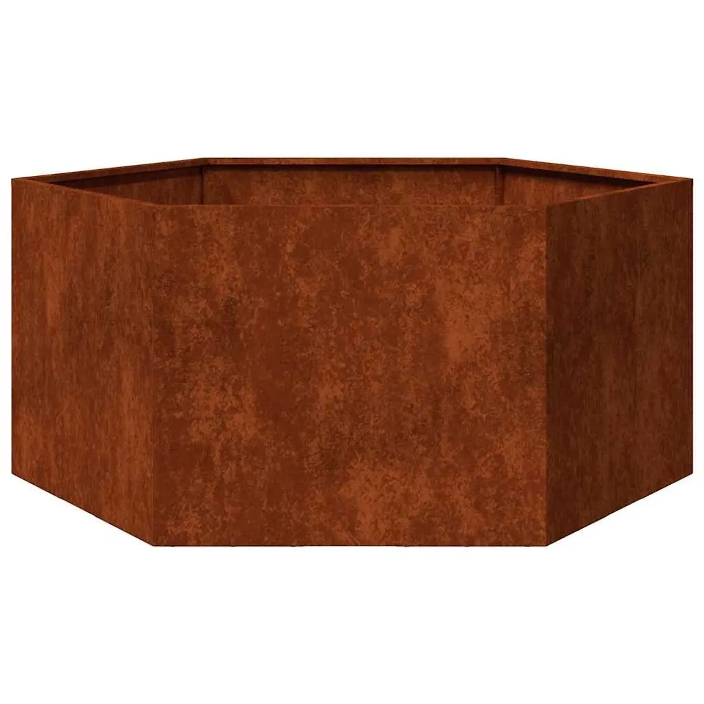 Corten Steel Planter 90x90x45 cm Brown Raised Garden Bed