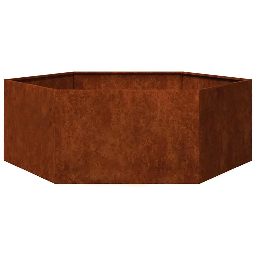 Large Corten Steel Raised Planter Box for Gardens