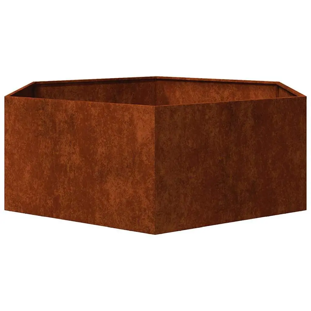 Large Corten Steel Raised Planter Box for Gardens