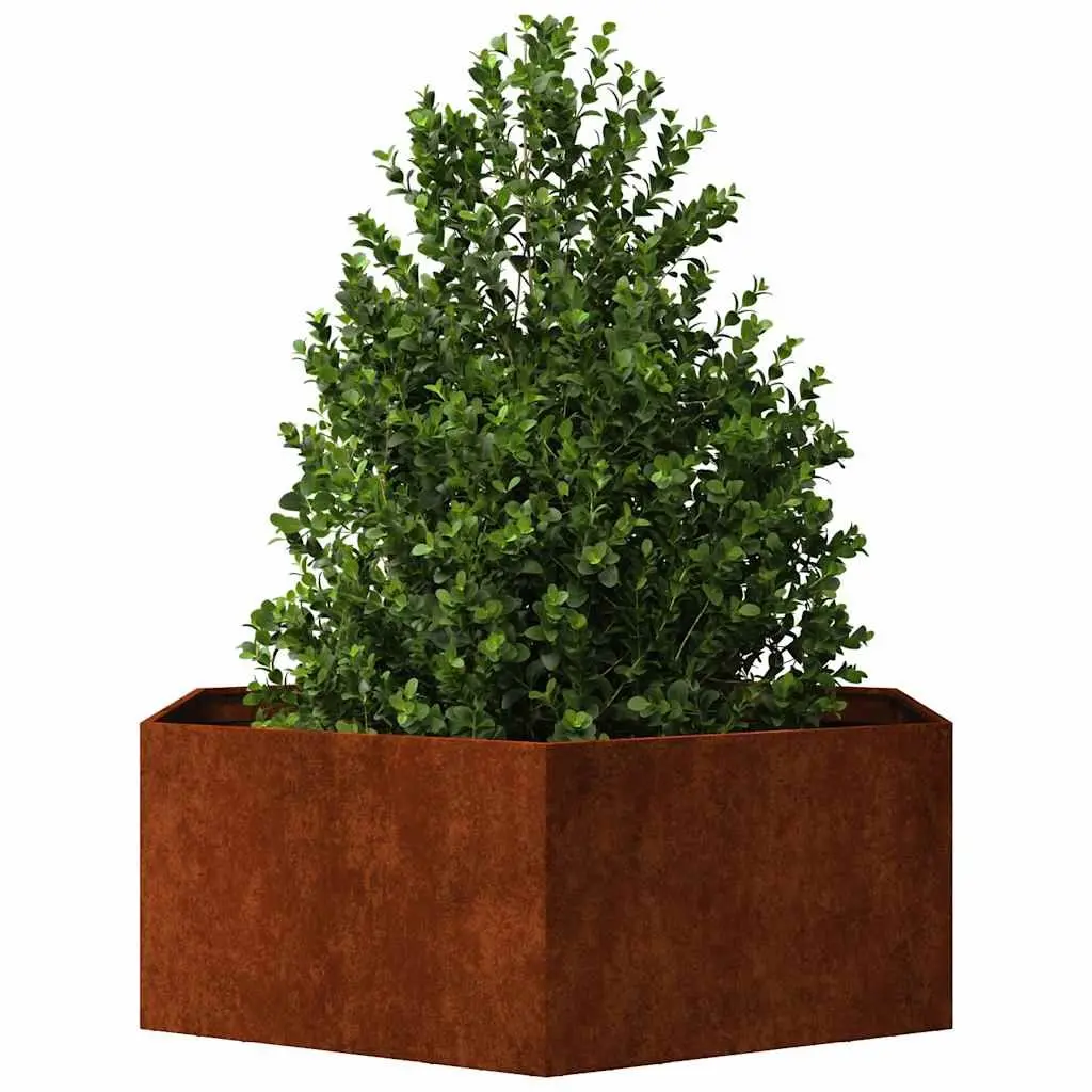 Large Corten Steel Raised Planter Box for Gardens