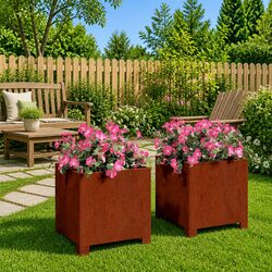 Durable Planters with Legs 2 pcs 30x30x30 cm