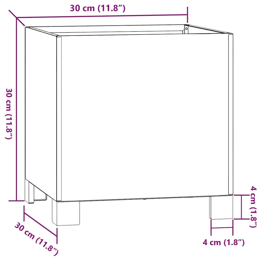 Planters with Legs 2 pcs 30x30x30 cm