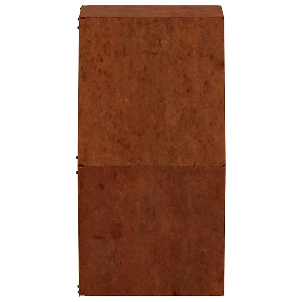 Wall Planters 2 Pieces Corten Steel 46x10x40 cm Garden Balcony Patio Decor Box