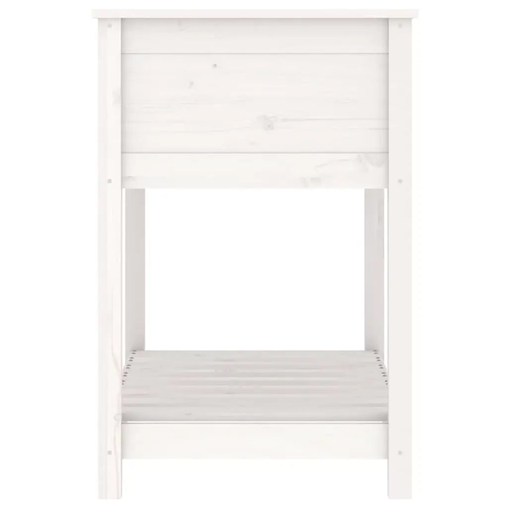 Wooden Planter Solid Pine Wood 82.5 x 54 x 81 cm White