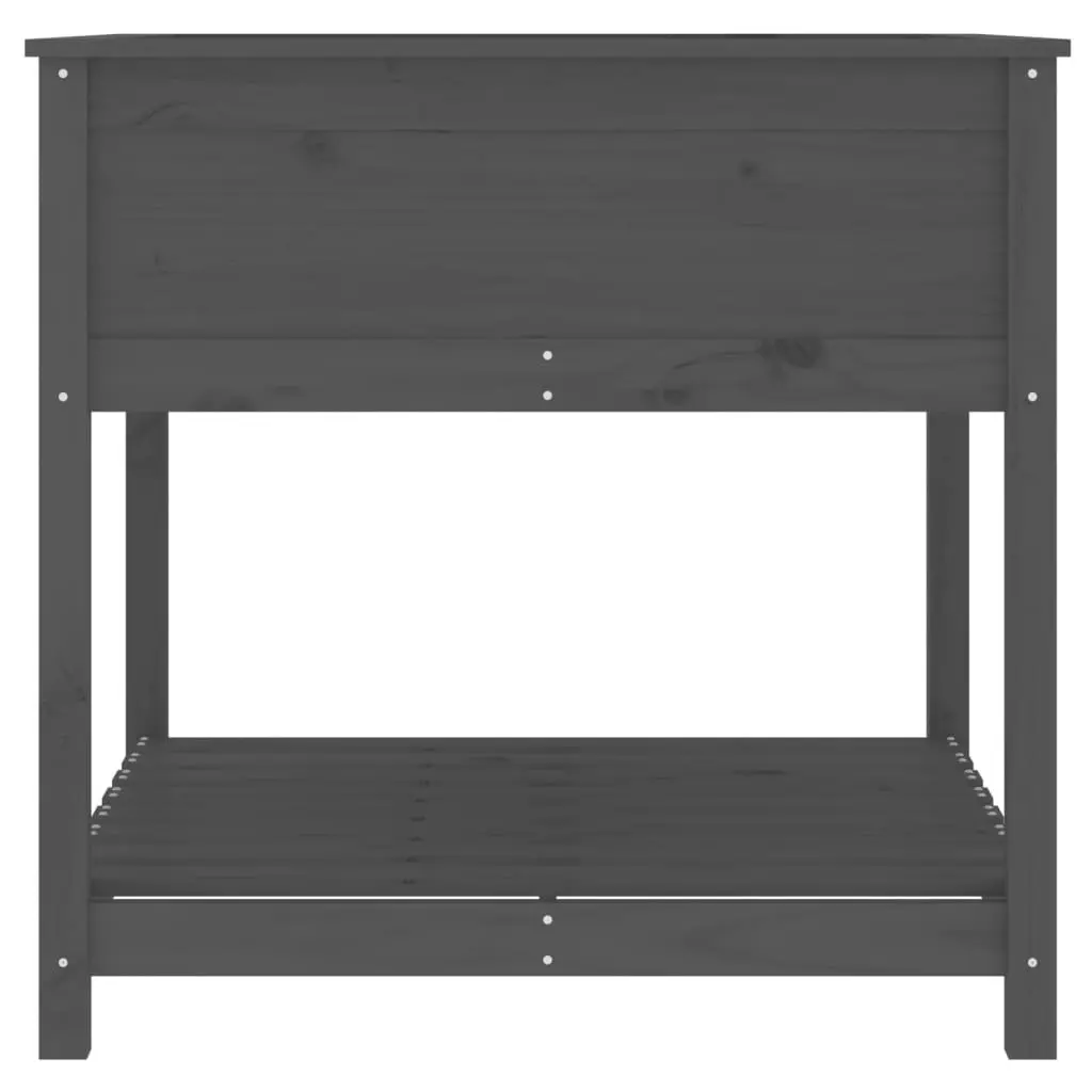 Wooden Planter Solid Pine Wood 82.5 x 82.5 x 81 cm Grey