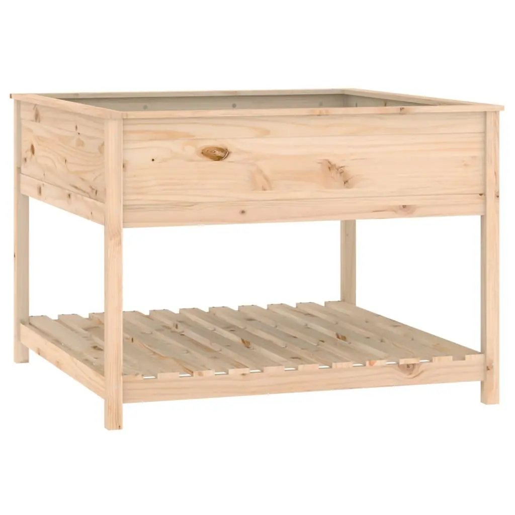 Wooden Planter Solid Pine Wood 111.5x111.5x81 cm Brown