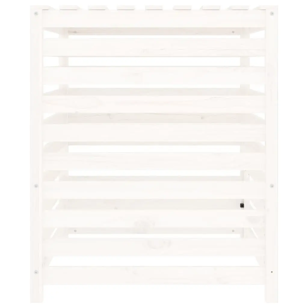 Wooden Composter Bin Solid Pine 82.5x82.5x99.5cm White