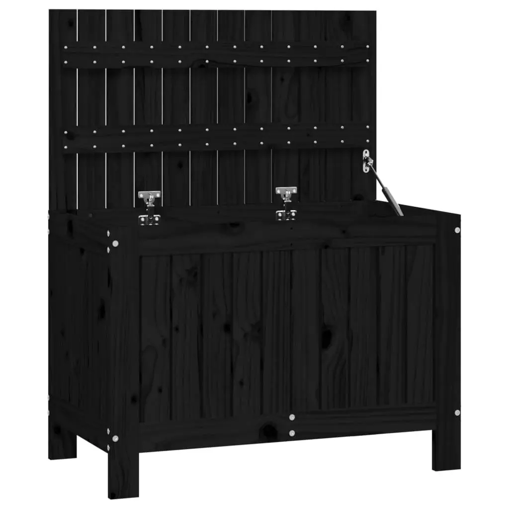 Black Outdoor Storage Box for Garden Tools and More