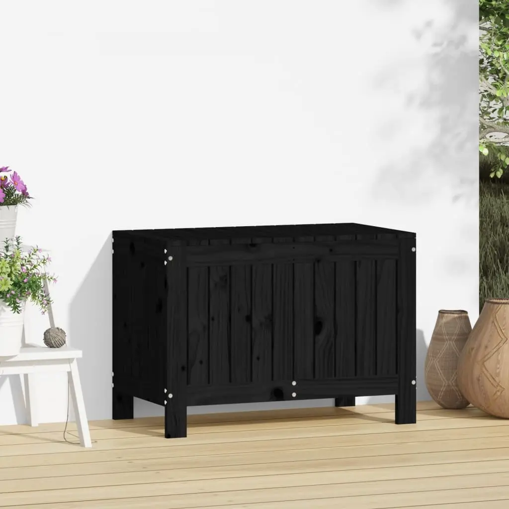 Black Outdoor Storage Box for Garden Tools and More