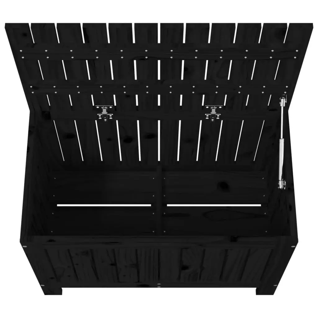 Black Outdoor Storage Box for Garden Tools and More
