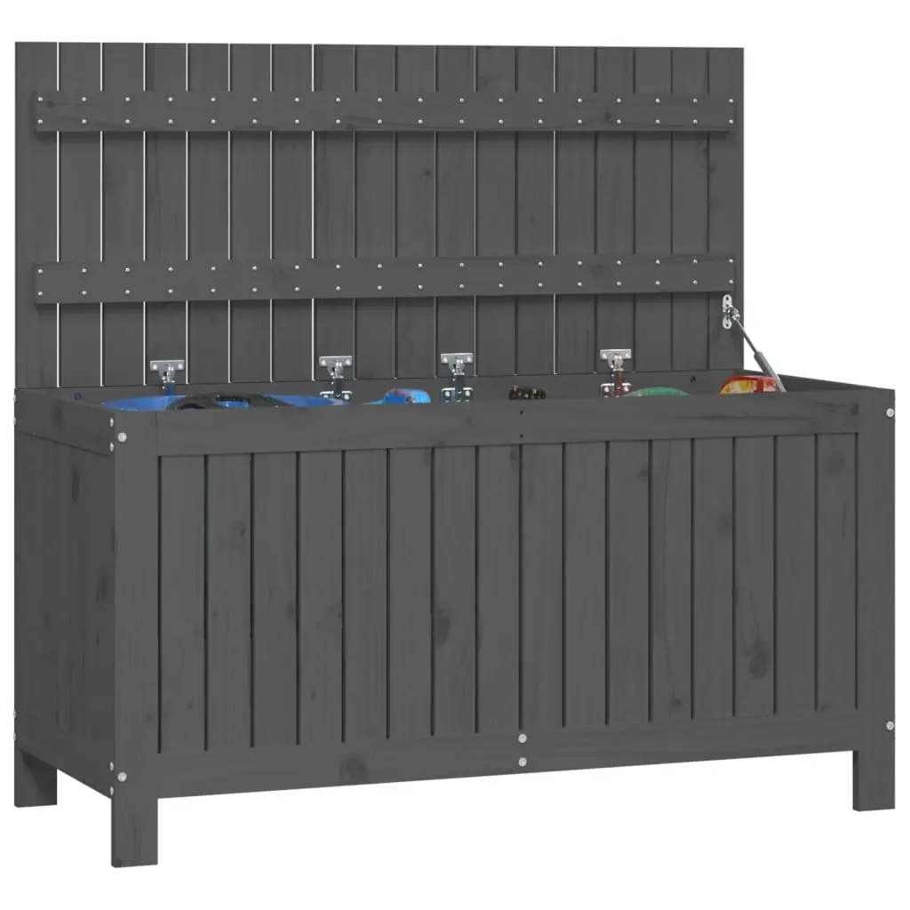 Grey Garden Storage Box 115x49x60 cm Solid Pine