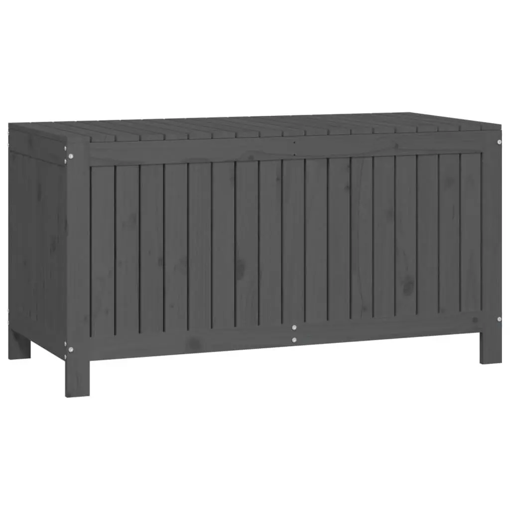 Grey Garden Storage Box in Solid Pine Wood