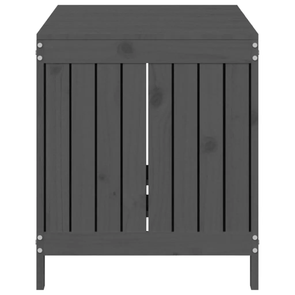 Grey Garden Storage Box in Solid Pine Wood