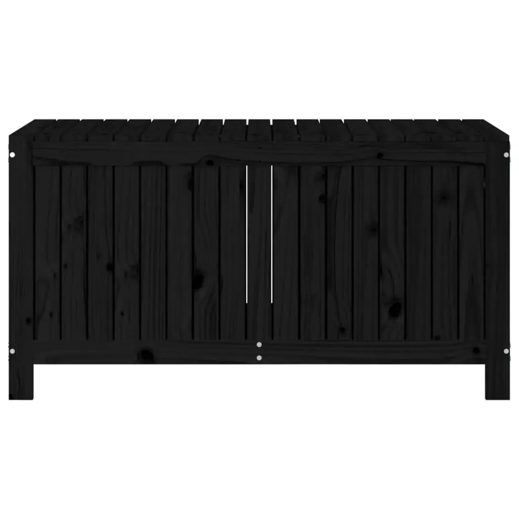 Black Wooden Garden Storage Box with Hydraulic Lid