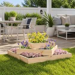 3-Tier Pine Wood Planter Box for Your Garden