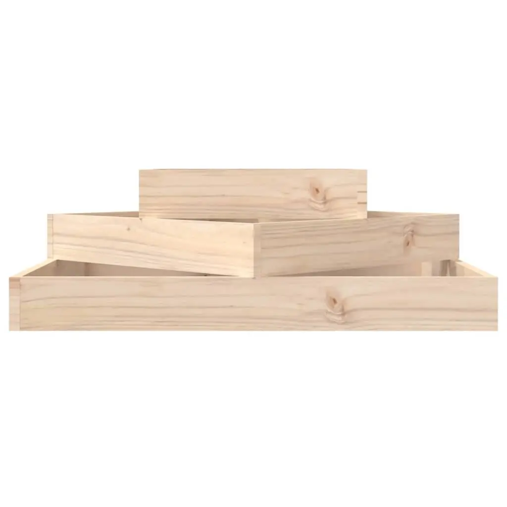 Wooden Planter Box 83x83x27cm Raised Garden Bed 3-Tier Pine Flower Pot