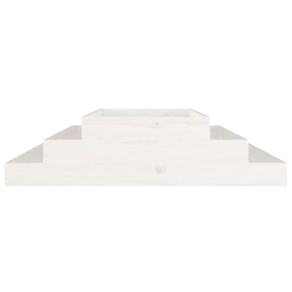 Raised Garden Planter Box 110x110x27cm White