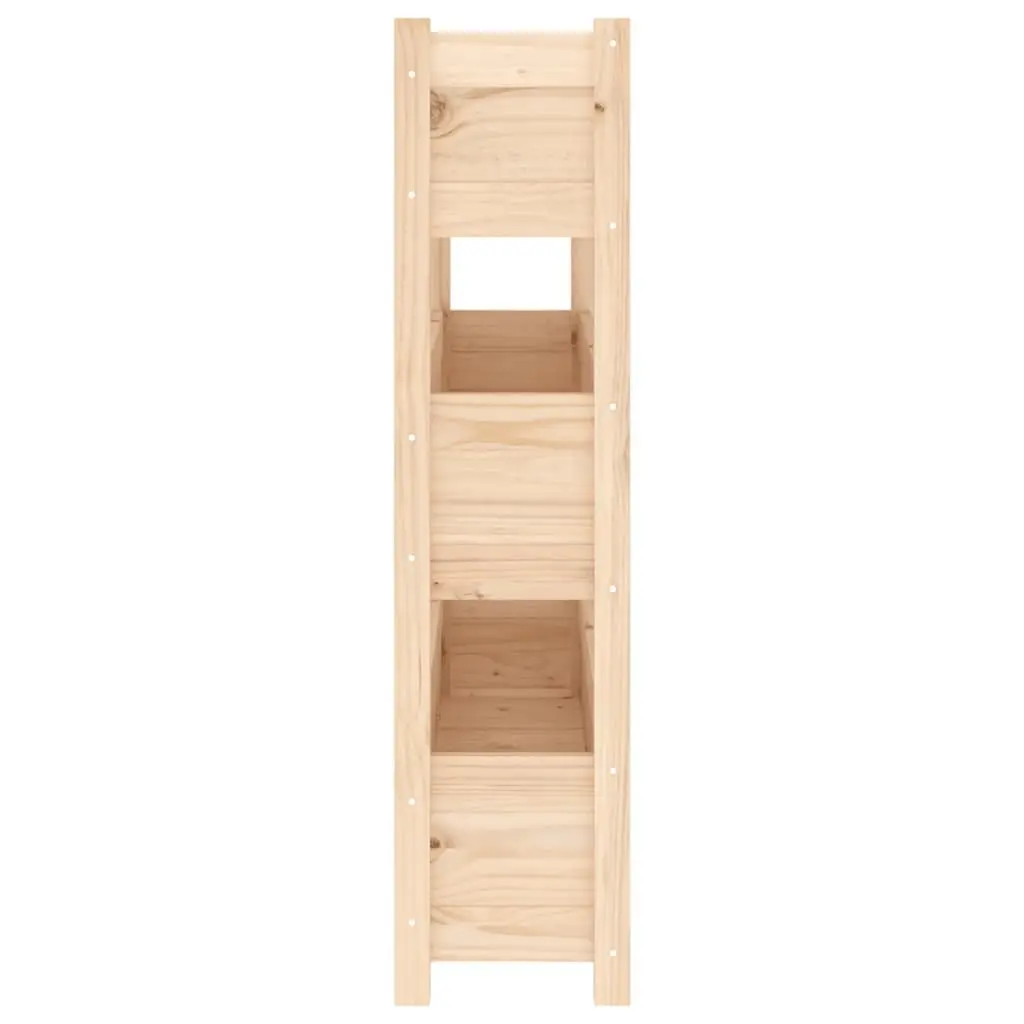 Pine Wood Planter with 3 Flower Boxes for Gardens