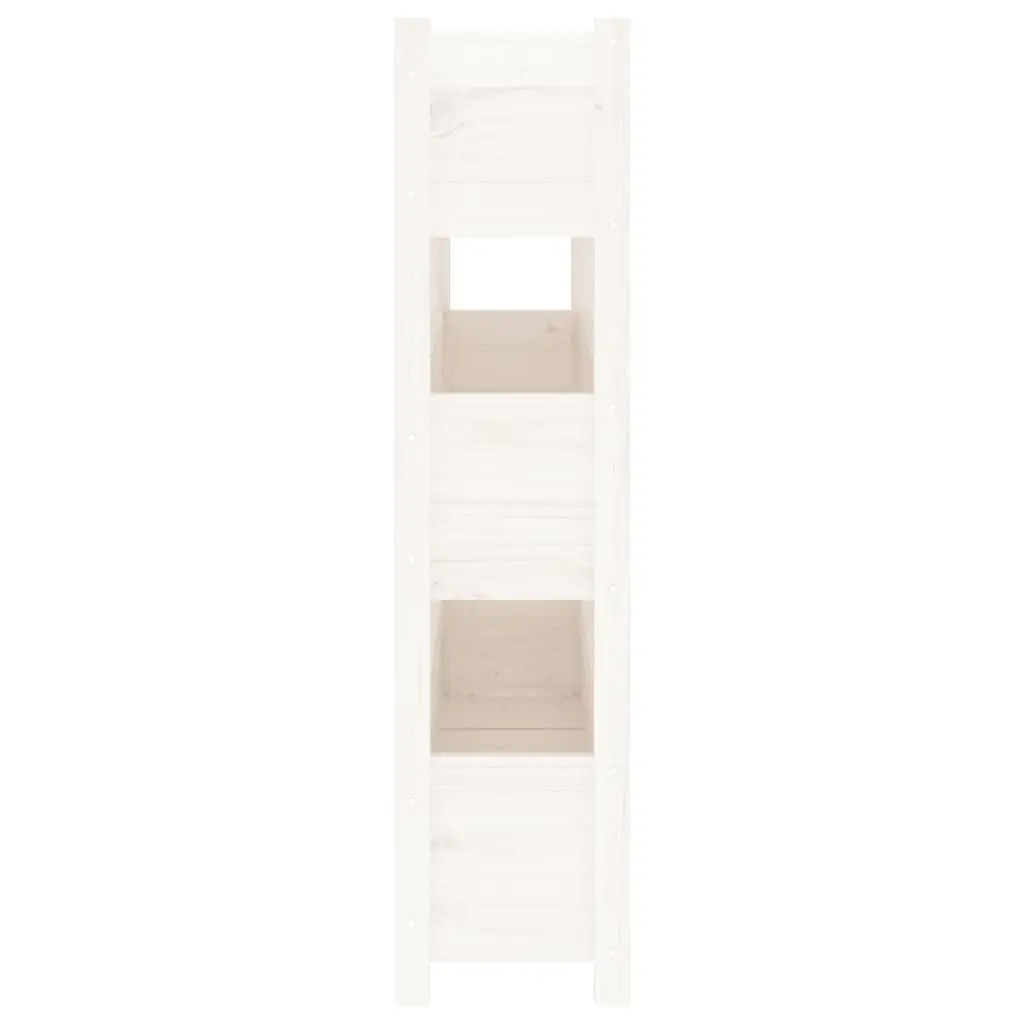White Wooden 3-Tier Raised Planter Box