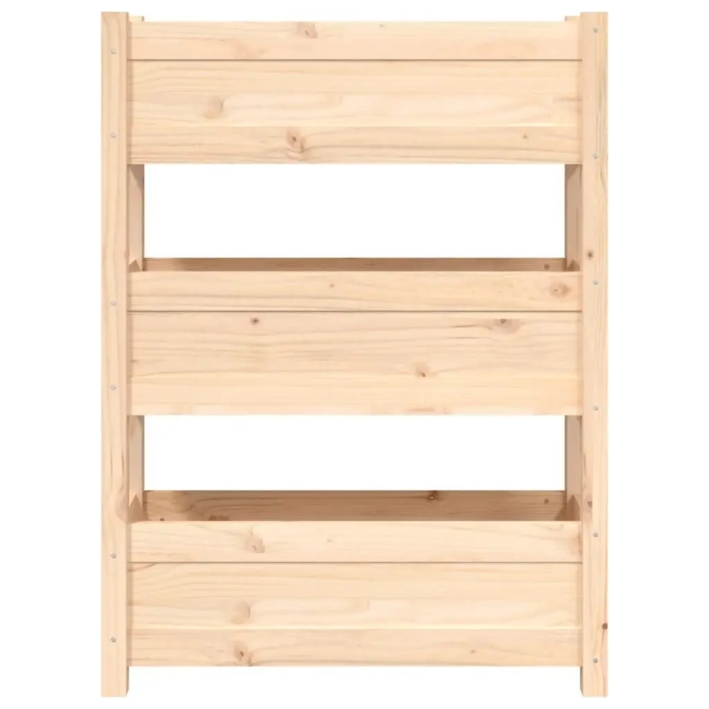 Planter Box 77x25x104.5cm Raised Garden Bed 3 Flower Boxes Solid Pine Wood
