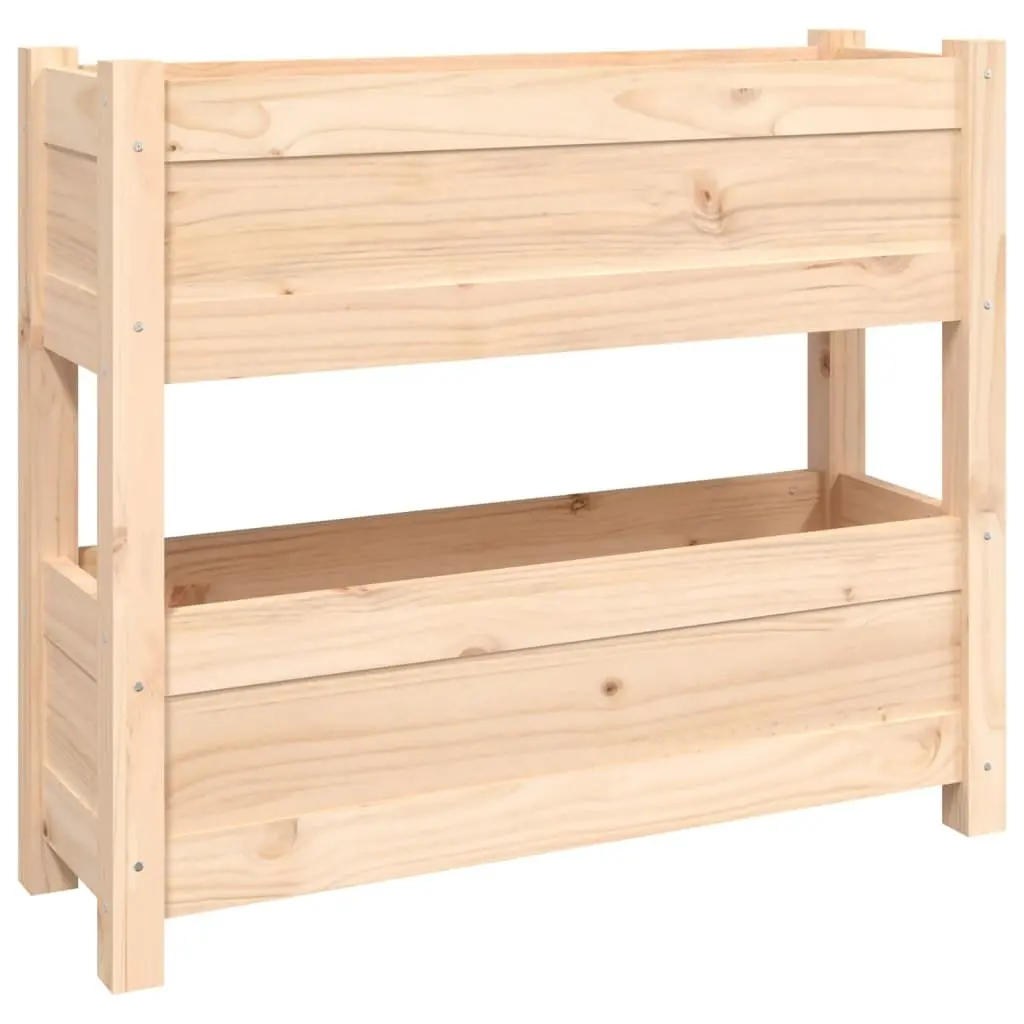 Wooden Planter with Two Flower Boxes for Garden