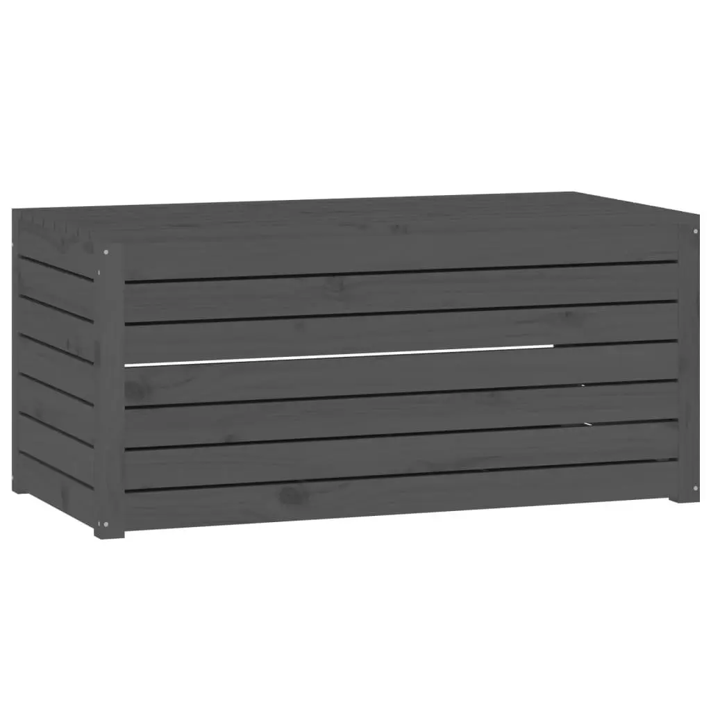 Grey Solid Wood Pine Garden Storage Box