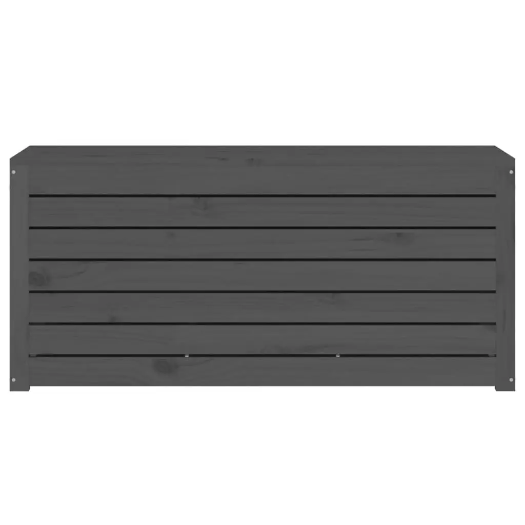 Grey Solid Wood Pine Garden Storage Box