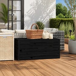 Solid Pine Wood Outdoor Storage Box for Garden